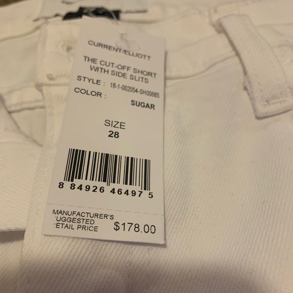 Current/Elliott white shorts cut off - Picture 1 of 4